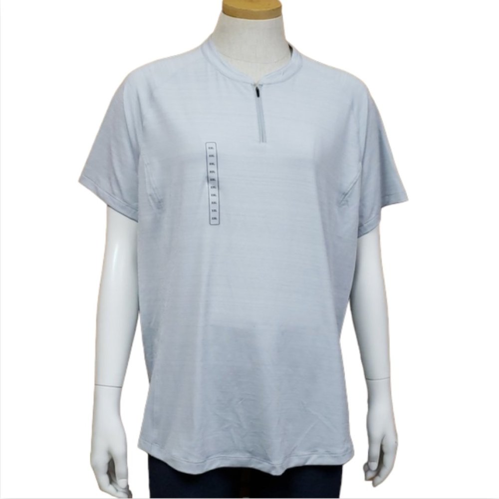 Slazenger Golf Polo Shirt Womens XXL Gray 1/4 Zip Short Sleeve NWT
